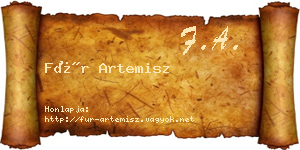 Für Artemisz névjegykártya